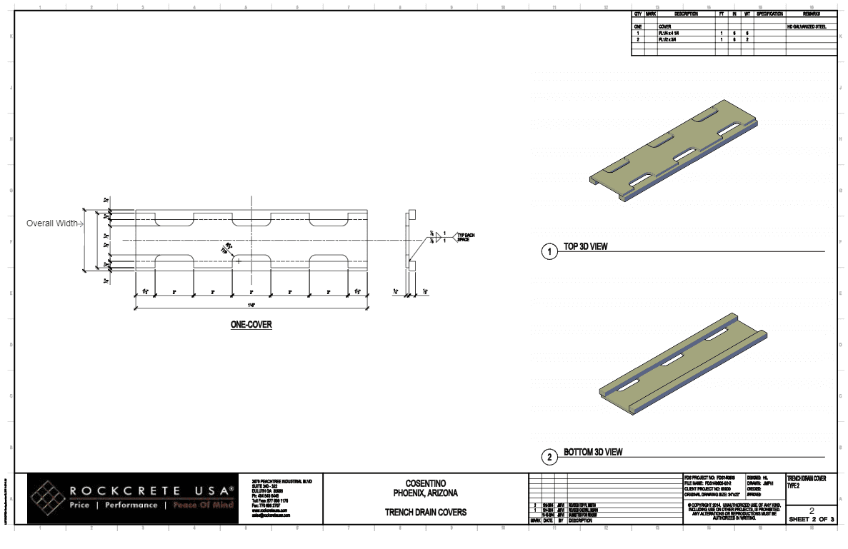 slotted grate schematic