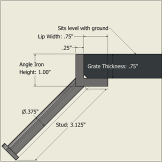 1 Inch Angle Iron Embeds Galvanized