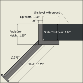 1.25 Inch Angle Iron Embeds Galvanized