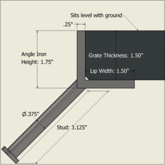 1.75 Inch Angle Iron Embeds Galvanized